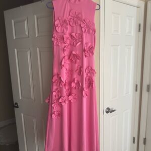 Elegant Pink Floral Dress